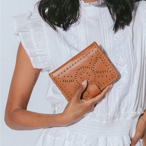 Brand new cleobella tan Mexican wallet retail $148